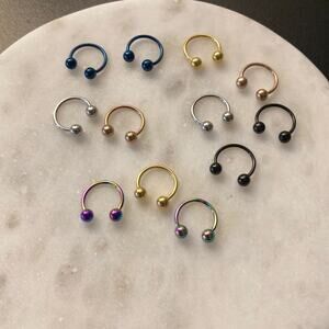 nose, ring, jewelry 12 pc